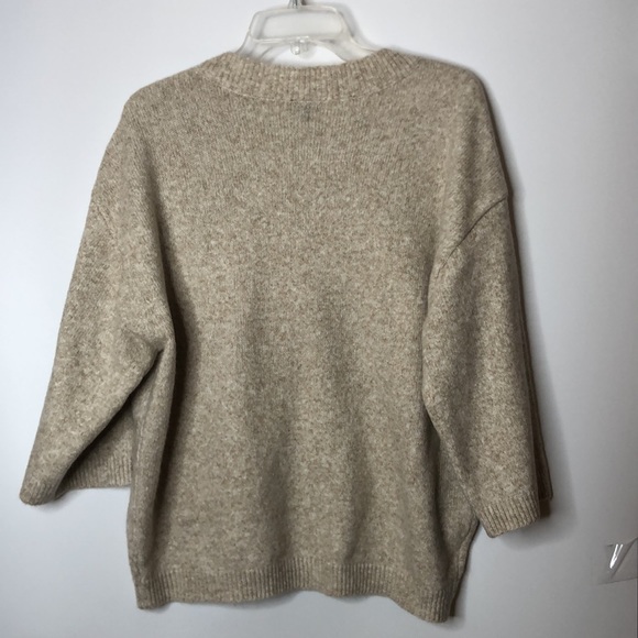 Ann Taylor Women's Tan Mid Sleeve Soft Stretch Sweater L LARGE - Picture 8 of 8